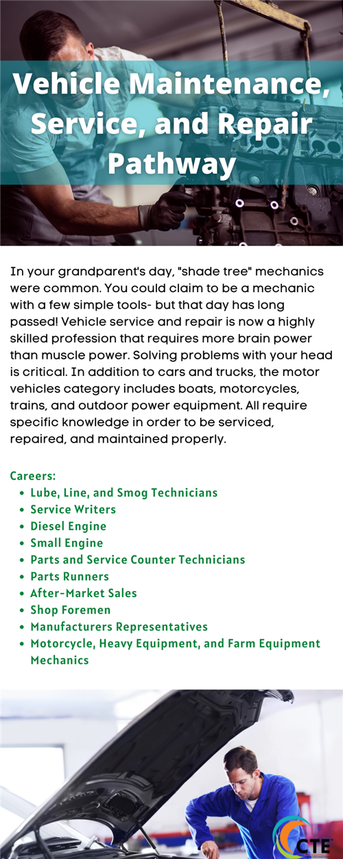 Vehicle Maintenance Service and Repair Pathway